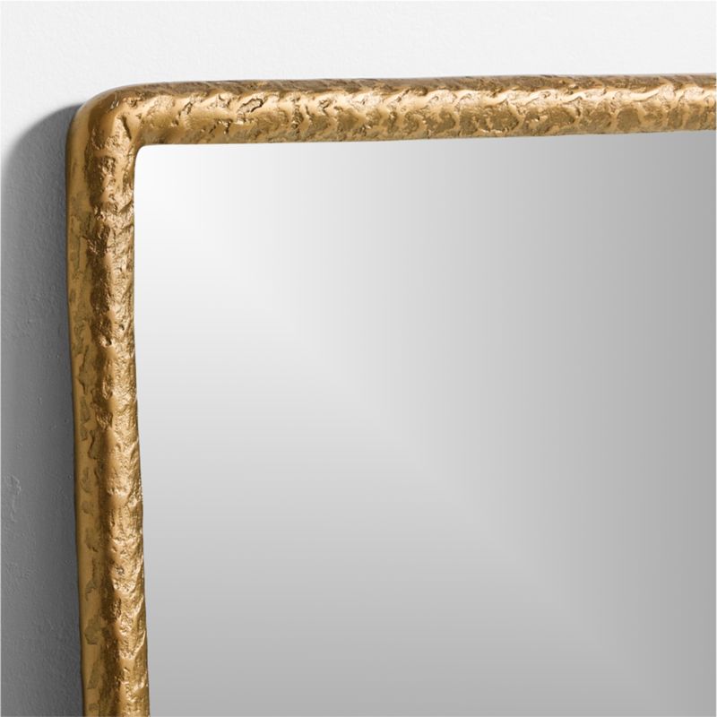 Brass Metal Rectangle Floor Mirror 32'x76'