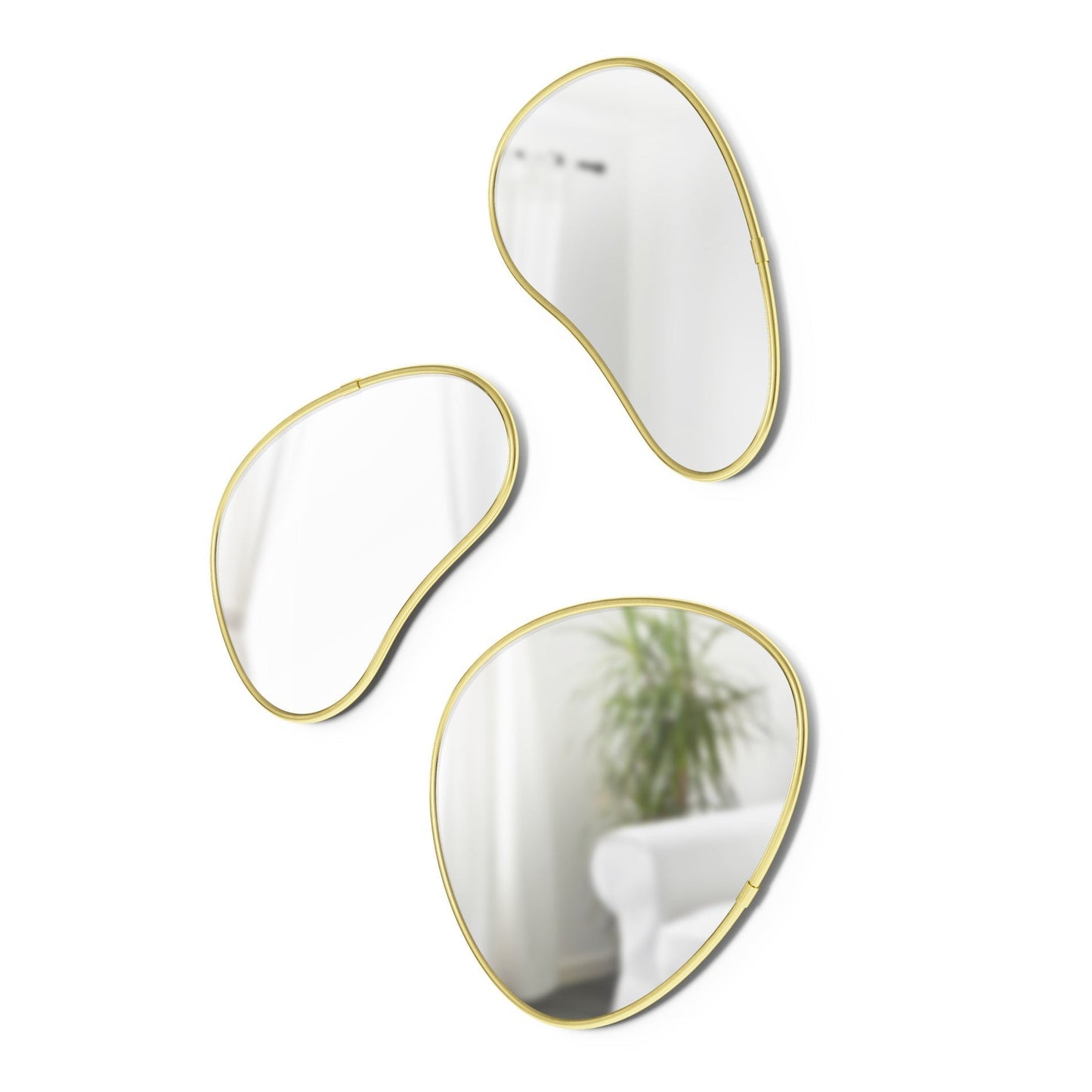 Pebble Wall Mirrors, Set of 3