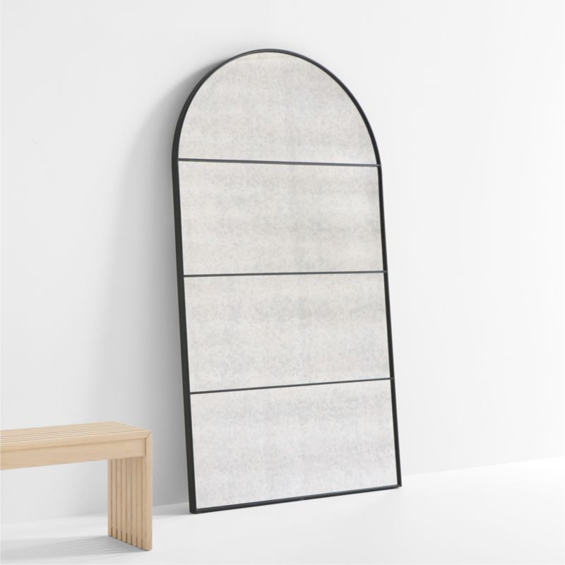 Black Antiqued Floor Mirror 44'x80'