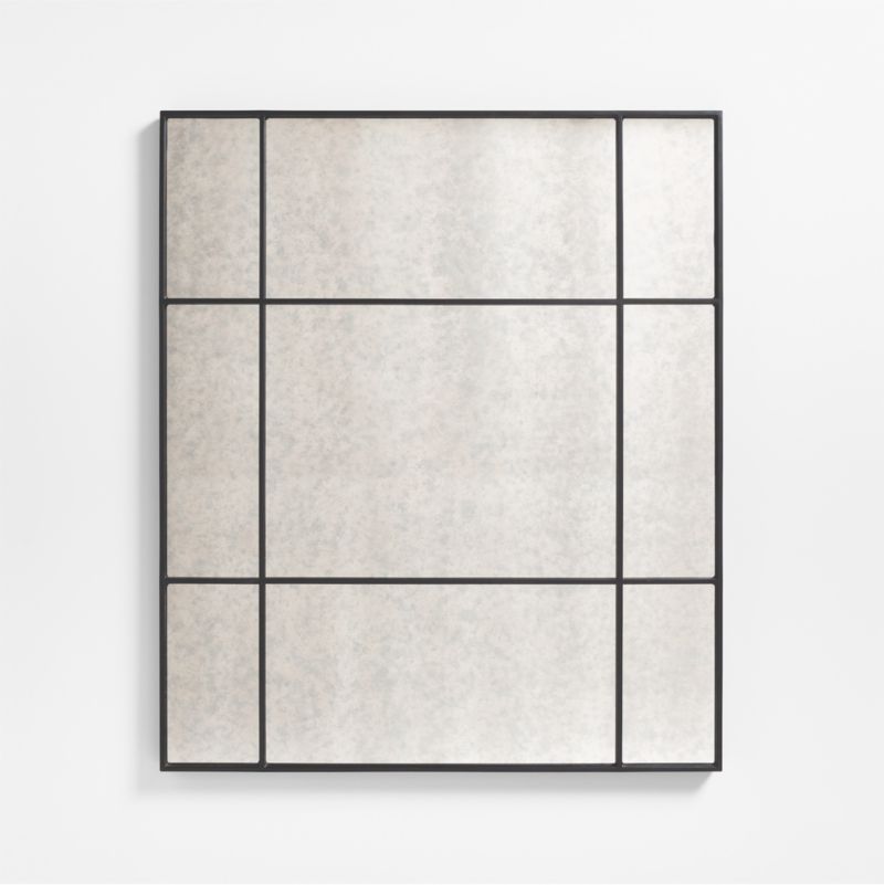 Black Antiqued Wall Mirror 40'x47'