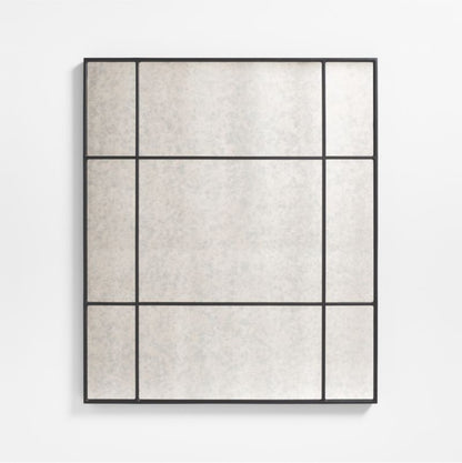 Black Antiqued Wall Mirror 40'x47'
