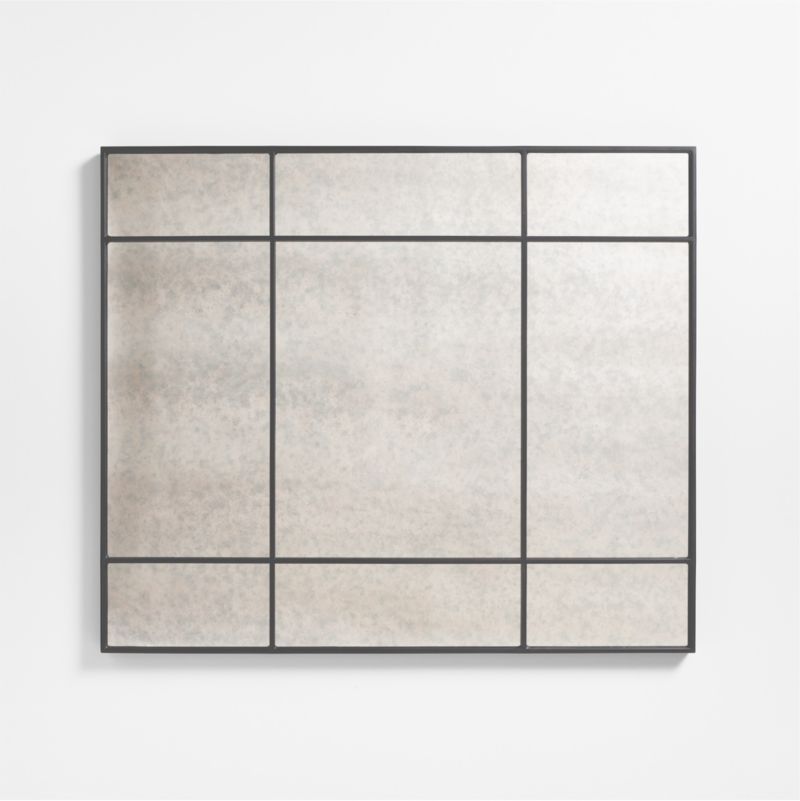 Black Antiqued Wall Mirror 40'x47'