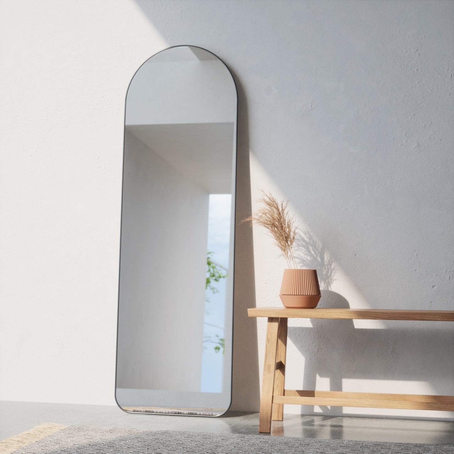 Arched Leaning & Wall Mirror