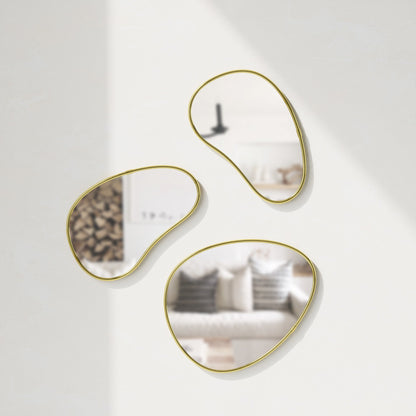 Pebble Wall Mirrors, Set of 3