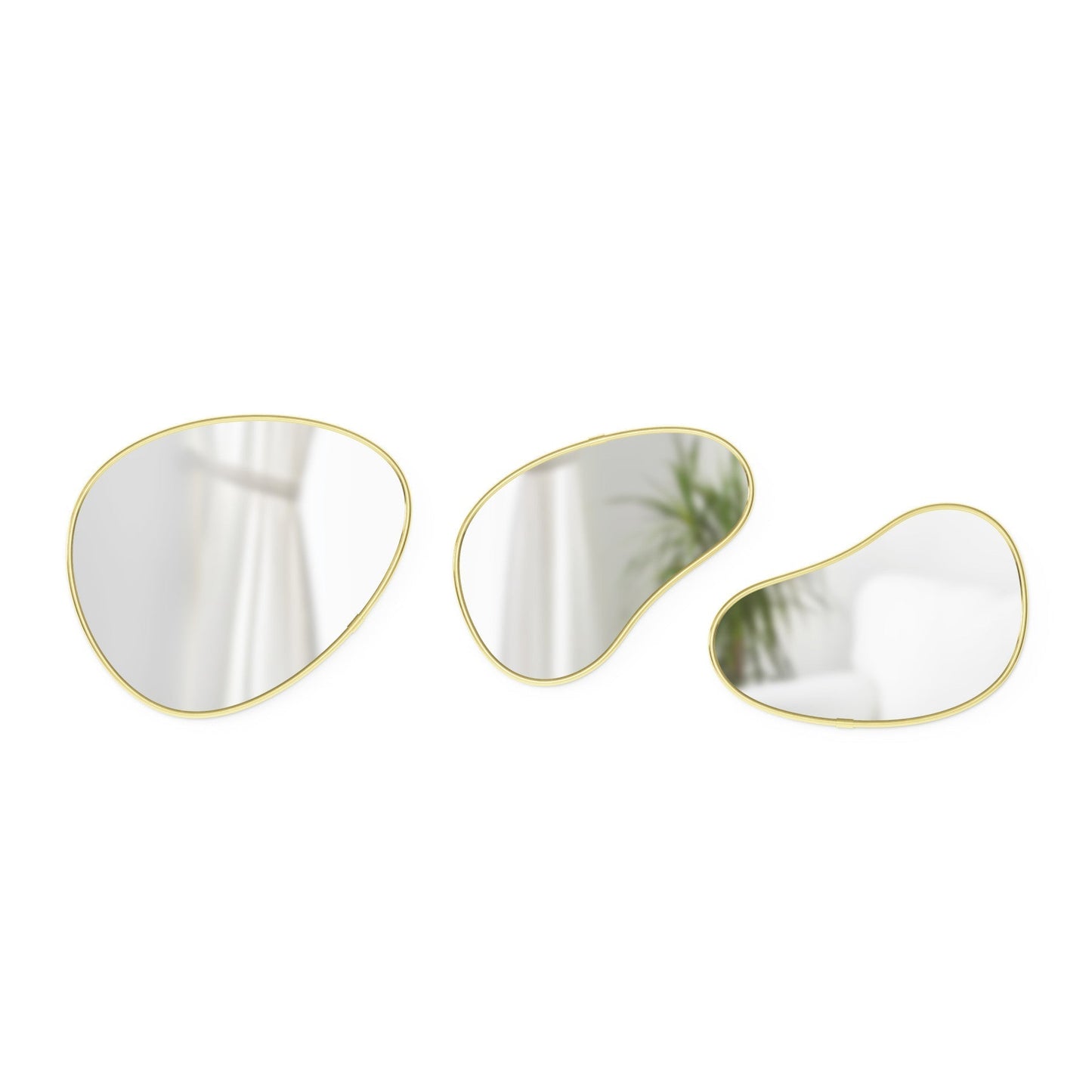 Pebble Wall Mirrors, Set of 3