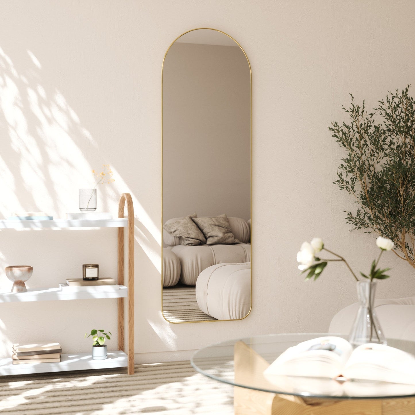 Arched Leaning & Wall Mirror