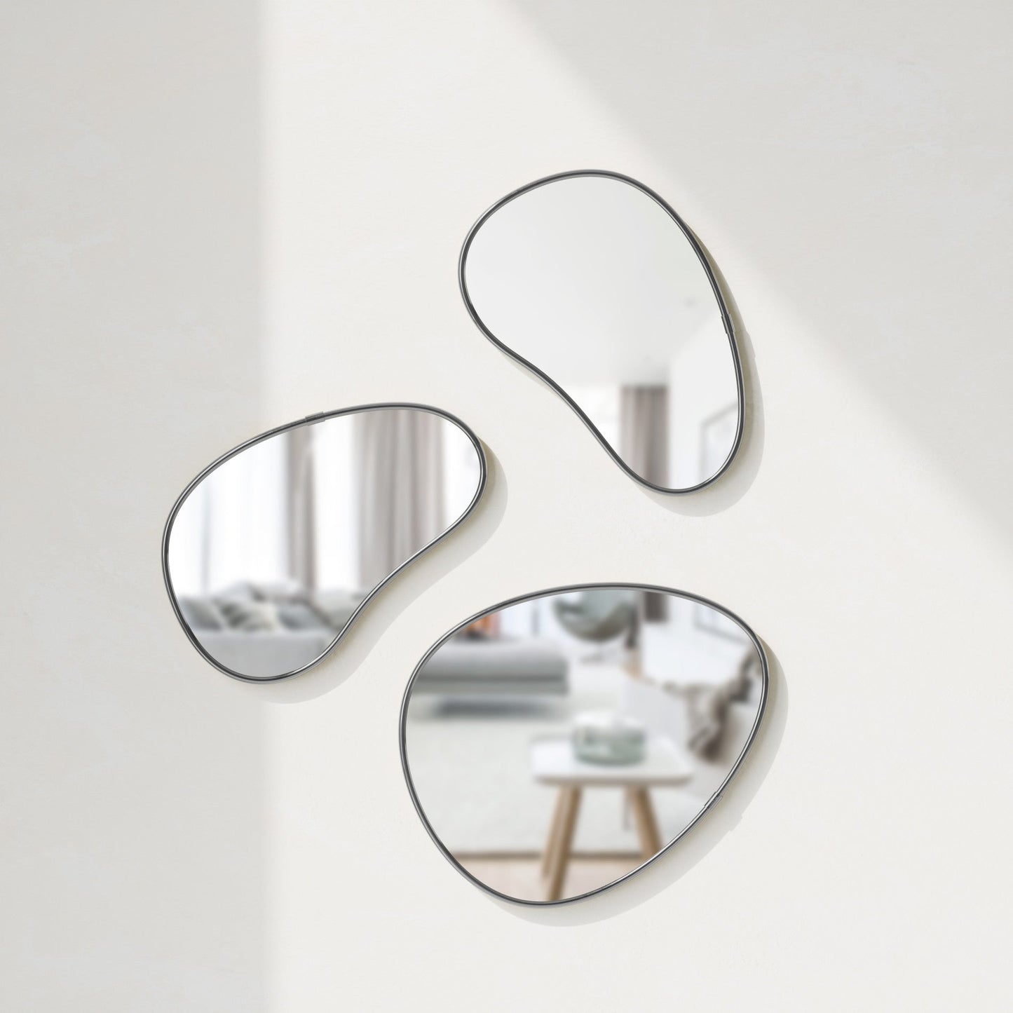 Pebble Wall Mirrors, Set of 3