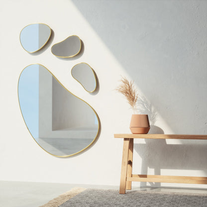 Pebble Wall Mirrors, Set of 3