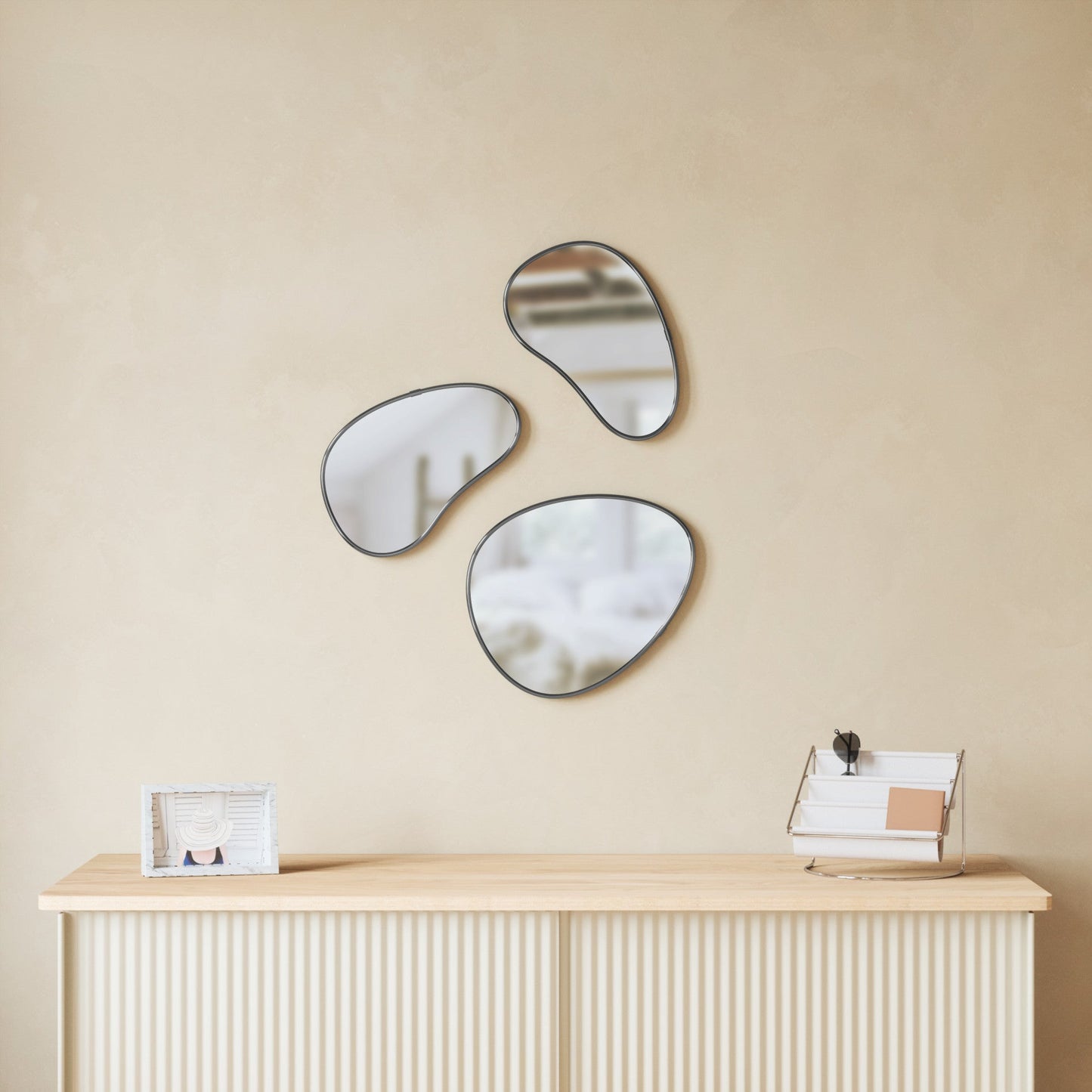 Pebble Wall Mirrors, Set of 3