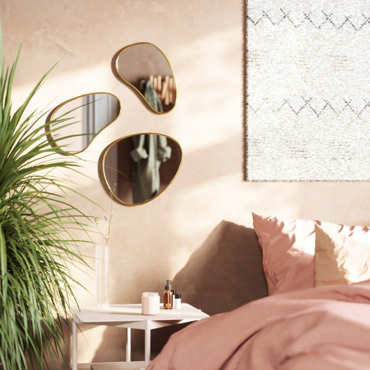 Pebble Wall Mirrors, Set of 3