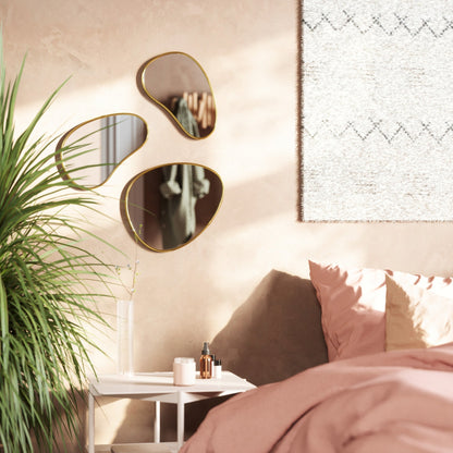Pebble Wall Mirrors, Set of 3